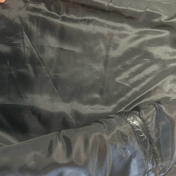 Intro Leather Vest XL with Flag Sewn on Back Lined Pocket and Vest Polyester - Picture 3 of 7